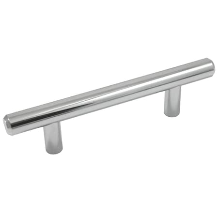 Laurey Steel T-Bar Pull, Polished Chrome, 3" 87026